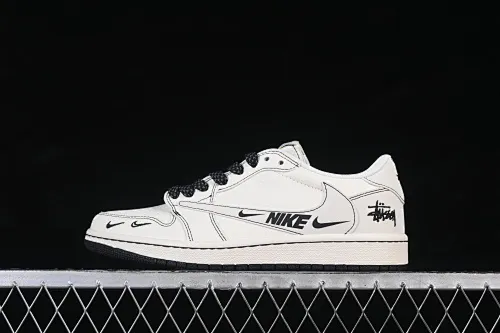 All categories Air Jordan Jordan series basketball shoes Air Jordan 1 Low high-end customized low-top sneakers Air Jordan 1 Low AJ1 Joe 1 Stussy co-branded high-end customized low-top retro basketball shoes HH7518-092